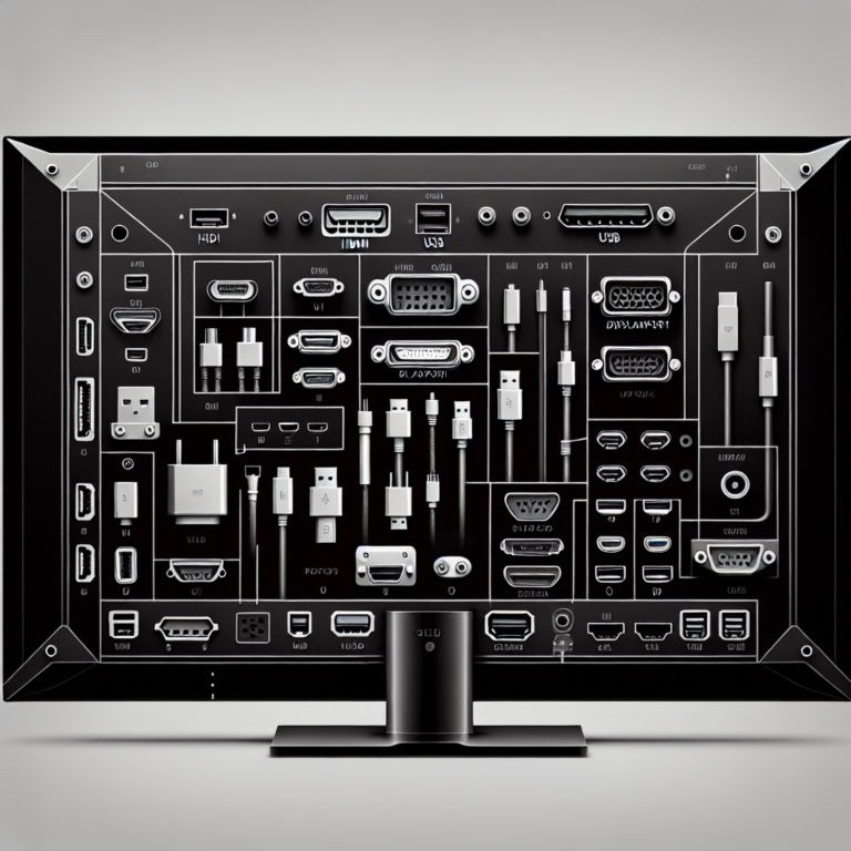 What are the common ports found on an OLED monitor?